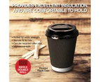 Home Master 40PCE Disposable 230ml Coffee Cups & Lids Microwave Safe