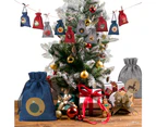 Christmas Advent Calendar Countdown Gift Bags 24 Days Advent Calendar Candy Gift Bag DIY Xmas Decoration