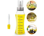 Scale Pouring Bottle + Silicone Brush400Ml Olive Oil Container Premium Vinegar / Oil Dispenser