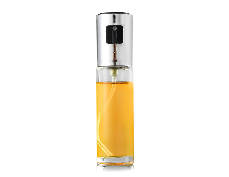Spray Bottle Glass Reusable - Oil Dispenser Spray Bottle for Kitchen - Vinegar Water Juice Oil Spritzer -SLIVER