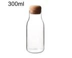 Sunshine 150/300/700ml Storage Bottle Spices Sugar Tea Coffee Cork Stopper Glass Jar Can- 300ML