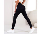 Women Seamless Sports Leggings High Waist Gym Pants Fitness Push Up Workout Yoga Pants Sports Wear Black