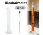Alcohol Meter Tools Alcoholmeter Hydrometer Tester Vintage measuring bottle Set