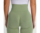 Sports Shorts For Women Cycling Fitness High Waist Push Up Gym Leggings Women Yoga Pants Light Green