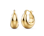 Aysu Gold Droplet Hoop Earrings