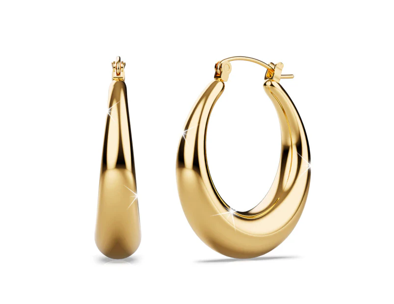 Csilla Gold Dome Hoop Earrings