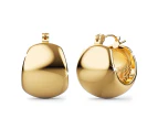 Celeste Wide Hoop Earrings in Gold