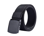 Belt Adjustable Exquisite Buckle Men Lightweight All Match Waist Belt for Daily Wear Black