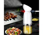 160ml 800mAh USB Rechargeable Electric Olive Oil Sprayer Refillable Transparent Leak-proof Glass Oil Spray Empty Bottle for Kitchen