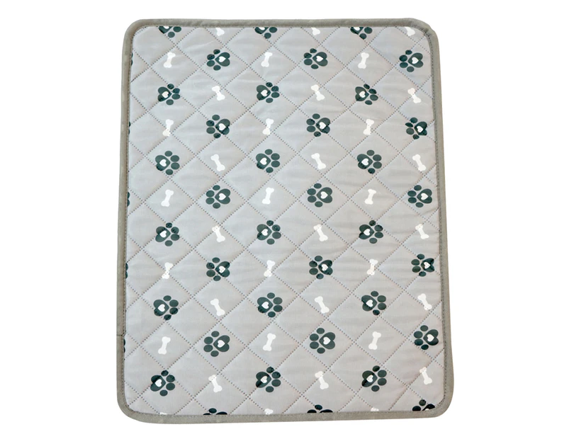 Pet Mat Breathable Good Water Absorption Anti-Slip Colorful Delicate Pet Ice Mats for Home -Light Grey