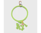 Bird Swing Toy Multifunctional Bite Resistant Exquisite Pet Circle Ring Climbing Toy for Cockatiel Green