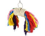 Parrot Colorful Cotton Rope Pet Bird Chew Climb Biting Hanging Toy Cage Decor