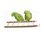 3/4/5/6/7/8 Steps Wooden Pet Bird Parrot Climbing Hanging Ladder Cage Chew Toy Wood Color