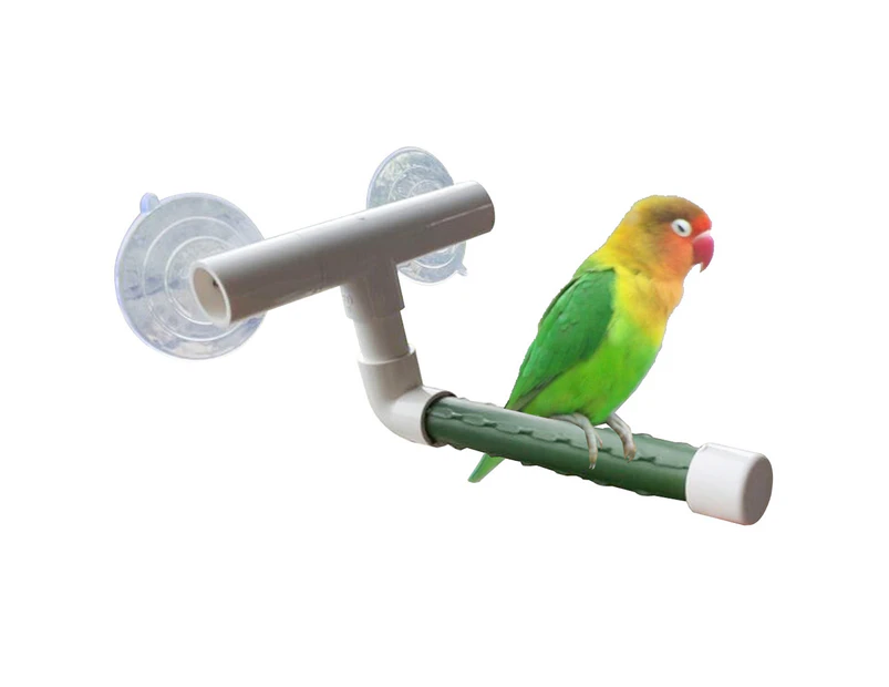Birds Pet Wall Suction Cup Paw Grinding Stand Shower Perches Parrot Budgie Toys