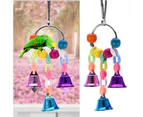 Pet Bird Bell String Chain Parrot Bite Chewing Toy Hanging Cage Decoration