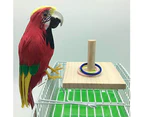 Pet Bird Parrot Wooden Platform Plastic Ring Intelligence Training Chew Toy
