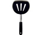 Flexible silicone pancake spatula, black