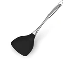 600°F Silicone Wok Spatula 14-1/5 Inch Stainless Steel Handle For Nonstick Cookware