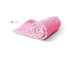 Non Slip Yoga Mat Cover Towel Blanket Gym Sport Fitness Exercise Pad Cushion Pink