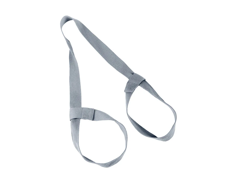 Portable Fitness Yoga Mat Belt Rope Elastic Shoulder Carrier Strap Two-way Sling Light Gray