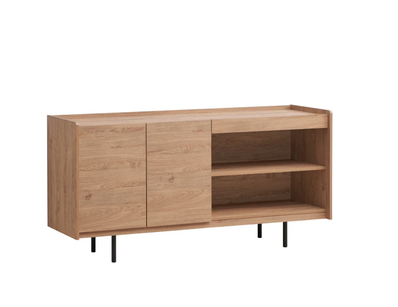 Kodu Apollo Buffet Sideboard Storage Cupboard Cabinet Hallway Table 2 doors oak woodgrain