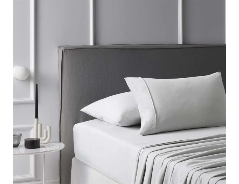 Accessorize Bedroom Collection Accessorize Light Grey Cotton Flannelette Sheet Set