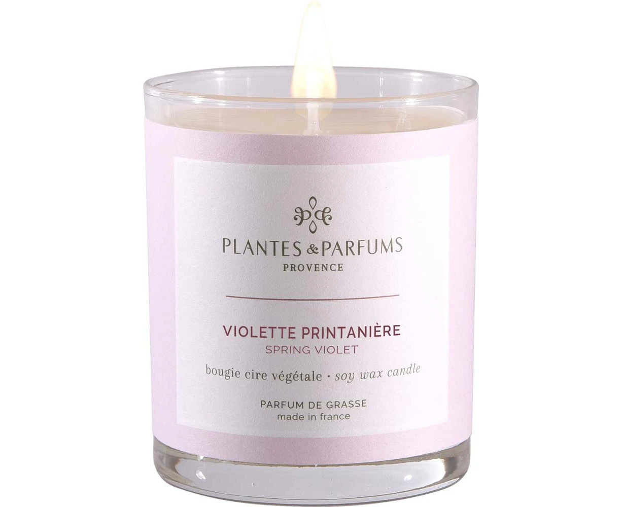 Plantes & Parfums 180g Perfumed Hand Poured Candle - Spring Violet