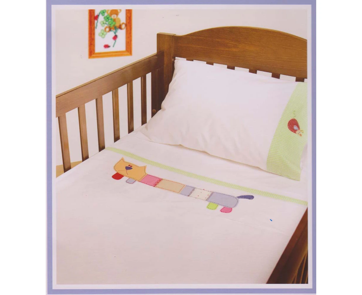 Happy Kids Gingerbread Man Flat Sheet & Pillowcase - Single Bed