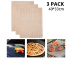 3pcs BBQ Grill Mesh Mat Non Stick Barbecue Grill Sheet Liner Grilling