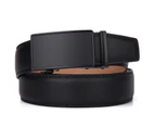 Men's Automatic Buckle Belt Stylish Lock Buckle Head Design Waistband Black