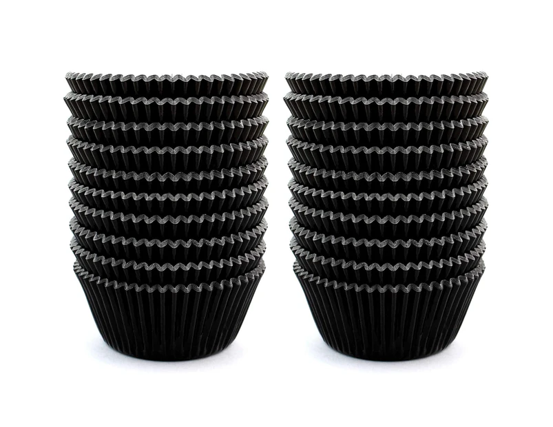 500pcs Foil Cupcake Liner - Muffin Liners - Baking Cups for Weddings, Birthdays, Baby Showers, Party-Black