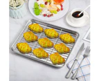 Baking Pan With Cooling Rack, Stainless Steel Rectangular Baking Tray Baking Pan And Cooling Rack For Baking 40.5*30.5*2.5Cm