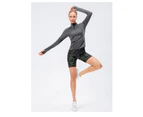 Bonivenshion Women's Long Sleeve Sports Tops Quick Dry Half Zip Thumb Hole Outdoor Performanece Workout Shirts Tennis Running Tops-Grey