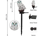 White Owl Solar Lights For Outdoor Garden Decorative Resin Animal Sculpture For Lawn-Yard-Patio-Path