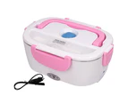 40W DC 12/24V Car Electric Heating Stainless Steel Lunch Box Food Container-Orange