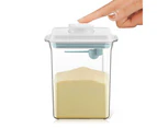 1000ML Airtight Milk Powder Dispenser, Portable Milk Powder Box, Milk Powder Container with Spoon, One-handed Operation,