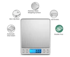 500g/0.01gEnglish kitchen electronic baking scale-silverDigital Kitchen Scale, 500g/ 0.01g Small Jewelry Scale, Food Scale Digital
