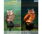 Solar Garden Lights Led Owl Resin Outdoor Decorative Lights With Pole - Solar Led Owl Resin Garden Lights - Waterproof