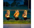 Solar Garden Lights Led Owl Resin Outdoor Decorative Lights With Pole - Solar Led Owl Resin Garden Lights - Waterproof