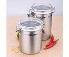 Sunshine Airtight Stainless Steel Jar Canister Coffee Flour Sugar Tea Container Holder- S,4inch*