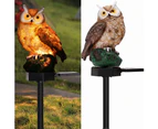 Garden Solar Lights Outdoor Decor- Resin Owl Solar LED Garden Lights-Waterproof, Energy Saving- Owl Shape with Stake