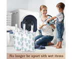 Christmas print waterproof and dust-proof double handle large capacity diaper storage bag