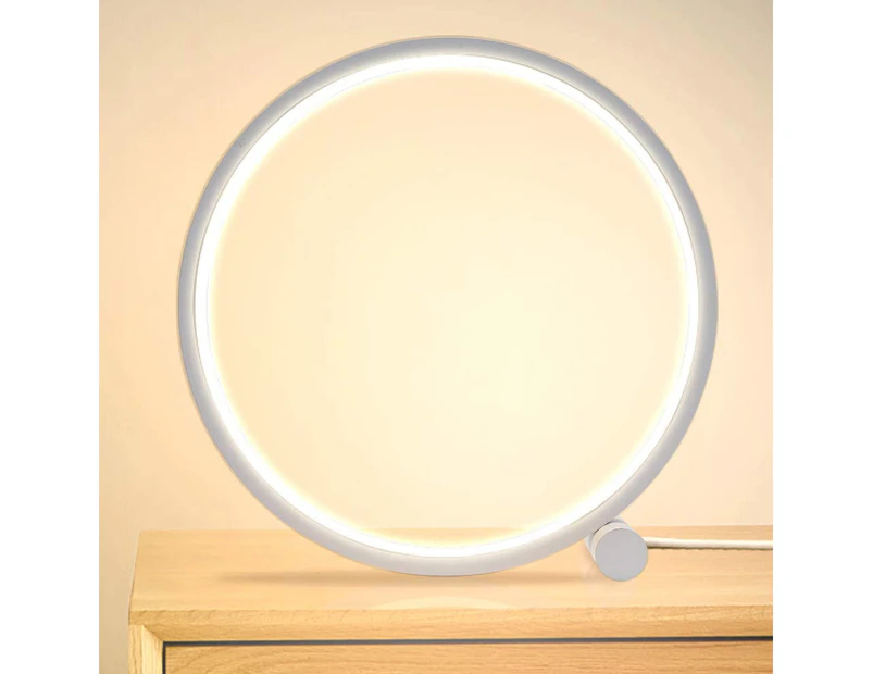 Led Bedside Lamp Dimmable Touch Table Lamp Modern Circular