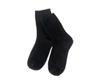 aerkesd 1 Pair College Style Mid-Tube Ribbed Cuffs Elastic Sports Socks Men Women Outdoor Sports Racing Cycling Socks-Black One Size - Black