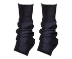 aerkesd 1 Pair Leg Warmer Harajuku Style Japanese Vintage Crochet High Stretchy Over The Knee Cable Knit Boot Socks for Travel-One Size Dark Blue - Dark Blue