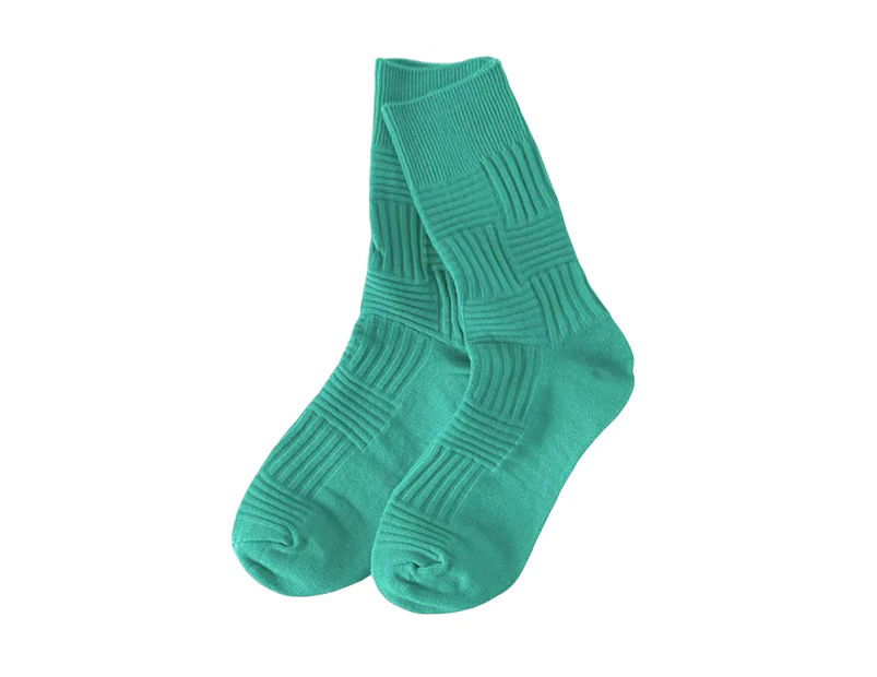 aerkesd 1 Pair College Style Mid-Tube Ribbed Cuffs Elastic Sports Socks Men Women Outdoor Sports Racing Cycling Socks-Light Green One Size - Light Green