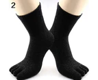 aerkesd 1 Pair Men's Autumn Winter Warm Thermal Casual Sports Soft Toe Socks Fingersocks-Dark Blue - Dark Blue