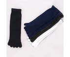 aerkesd 1 Pair Men's Autumn Winter Warm Thermal Casual Sports Soft Toe Socks Fingersocks-Black - Black