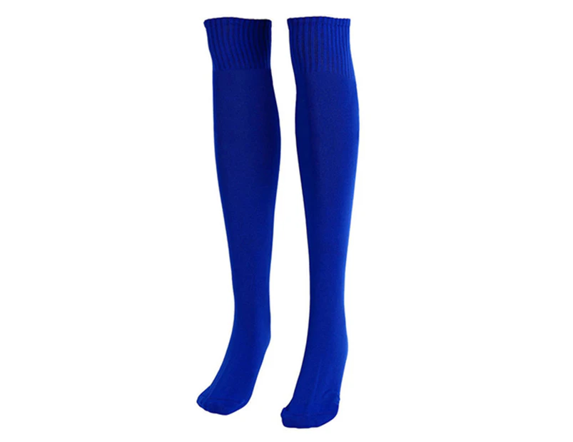 aerkesd 1 Pair Sports Socks Solid Color Anti-slide Spandex Anti-slide Knee Socks for Sports-Blue - Blue