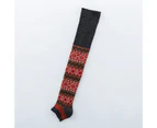 aerkesd 1 Pair Leg Warmers Geometric Pattern Knitted Autumn Winter Thicken Warm Long Tube Leg Socks for Daily Wear-Dark Gray - Dark Gray